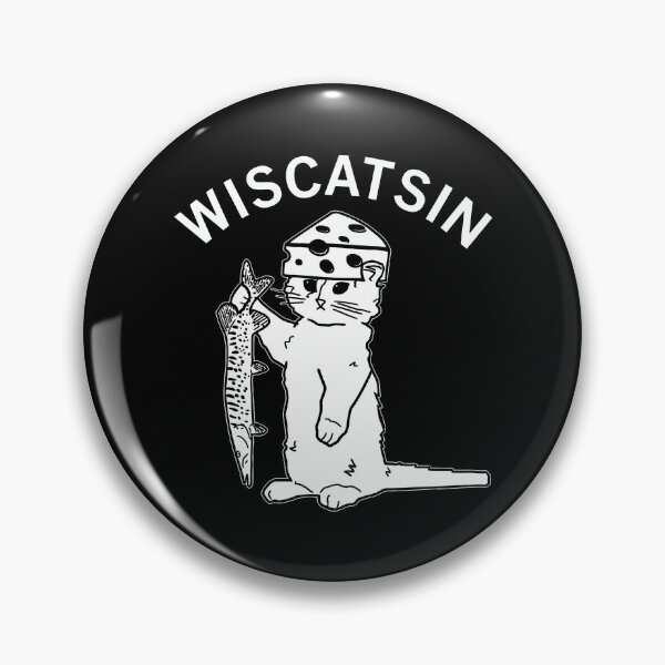 Item preview, Wiscatsin - WISCATSIN - Cat Wearing Cheese Hat And Holding Florida Gar Fish designed and sold by onlytiggokk.