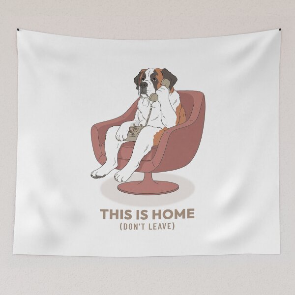 Item preview, Saint Bernard Landline Telephone Cozy Art Vintage Aesthetic designed and sold by COZY VINTAGE animal.