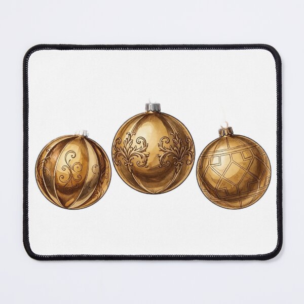 Item preview, Elegant Gold Christmas Baubles - Classy Holiday Ornament Tee designed and sold by KERK Art and Design.