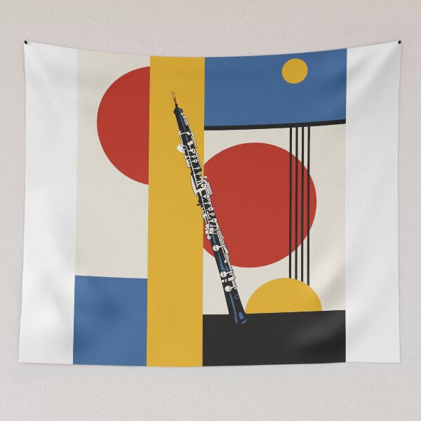 Item preview, Oboe Art Print, Bauhaus Music Print, Oboist Gift, Classical Music Art, Geometric Instrument Print, Modern Music Room Decor designed and sold by Studio pod Burom.