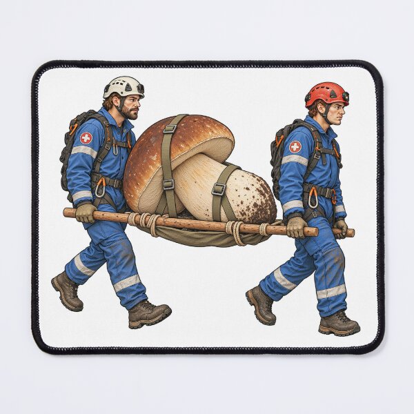 Item preview, Handle With Care, Porcini Mushroom Rescue Illustration designed and sold by wildlifethings.