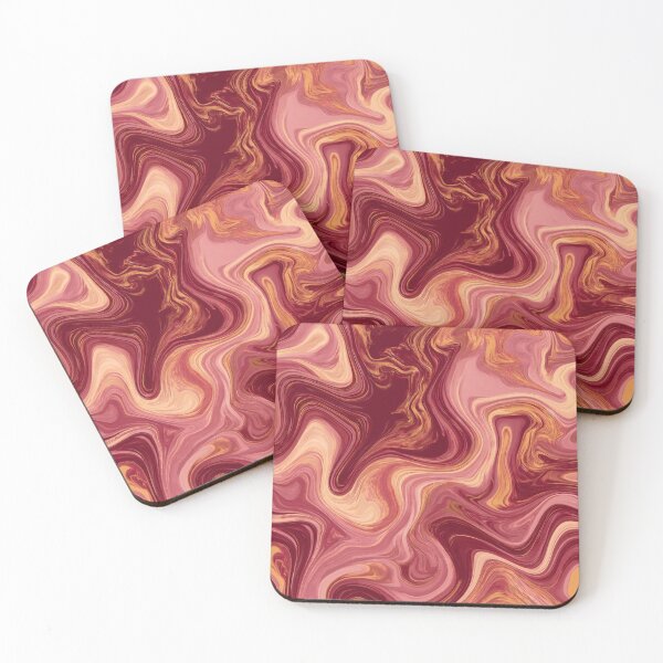 Item preview, Burgundy Blush & Golden Caramel Liquid Marble Swirl designed and sold by AlfiB.