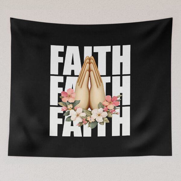 Item preview, Faith Praying Hands And Flowers designed and sold by Atteestude.