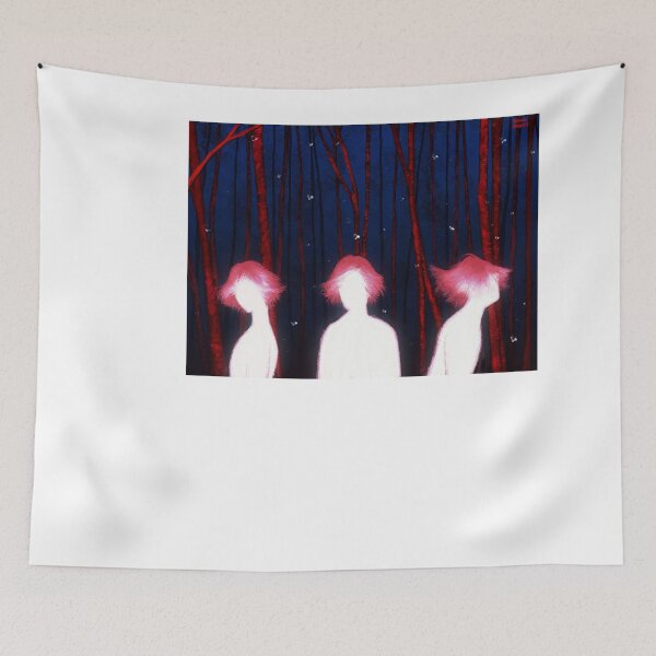 Item preview, Glowing Figures in Red Forest designed and sold by hwawilmarth.