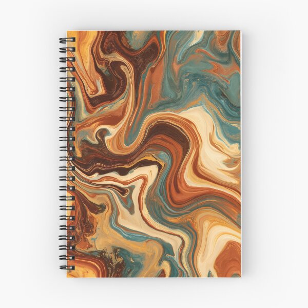 Item preview, Teal, Amber & Chocolate Liquid Marble Swirl designed and sold by AlfiB.