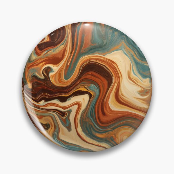 Item preview, Teal, Amber & Chocolate Liquid Marble Swirl designed and sold by AlfiB.