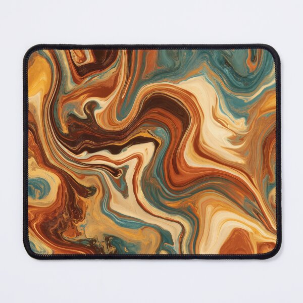 Item preview, Teal, Amber & Chocolate Liquid Marble Swirl designed and sold by AlfiB.