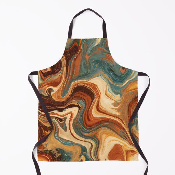 Item preview, Teal, Amber & Chocolate Liquid Marble Swirl designed and sold by AlfiB.