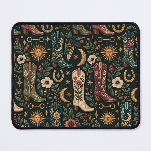 Item preview, Midnight Cosmic Cowgirl Boots Pattern designed and sold by Sandy Beach Decor.