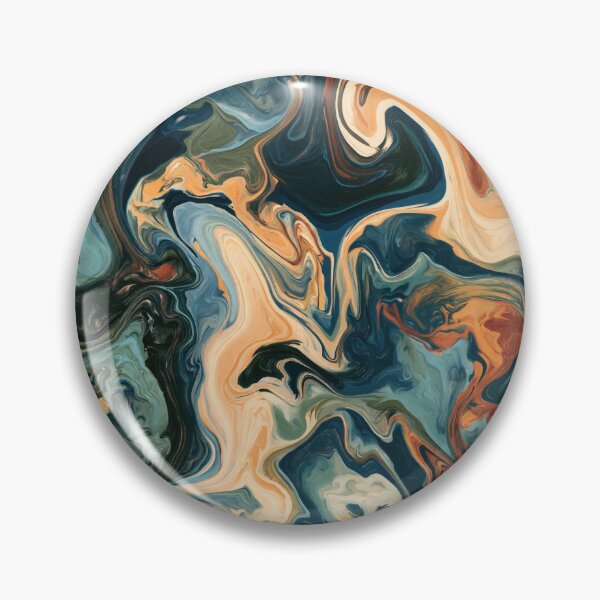 Item preview, Midnight Blue, Sage & Terracotta Liquid Marble designed and sold by AlfiB.