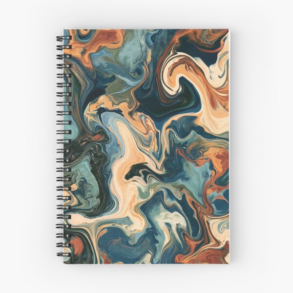 Item preview, Midnight Blue, Sage & Terracotta Liquid Marble designed and sold by AlfiB.