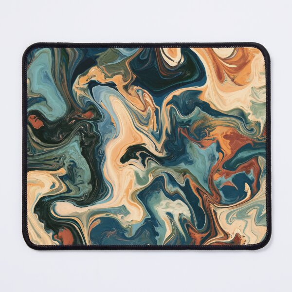Item preview, Midnight Blue, Sage & Terracotta Liquid Marble designed and sold by AlfiB.