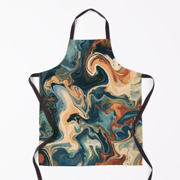 Item preview, Midnight Blue, Sage & Terracotta Liquid Marble designed and sold by AlfiB.