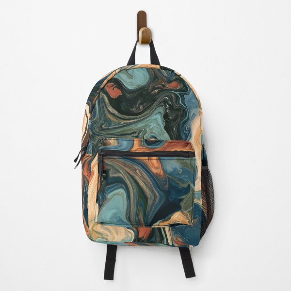 Item preview, Midnight Blue, Sage & Terracotta Liquid Marble designed and sold by AlfiB.