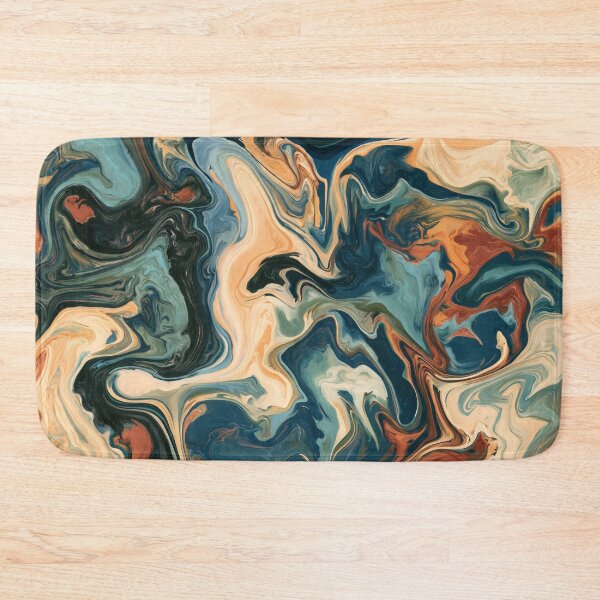 Item preview, Midnight Blue, Sage & Terracotta Liquid Marble designed and sold by AlfiB.
