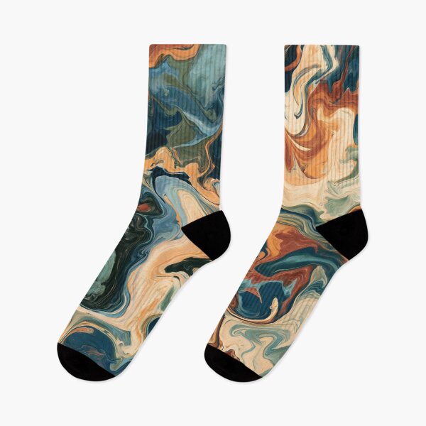Item preview, Midnight Blue, Sage & Terracotta Liquid Marble designed and sold by AlfiB.