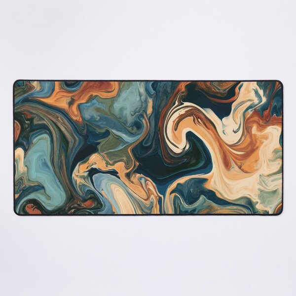 Item preview, Midnight Blue, Sage & Terracotta Liquid Marble designed and sold by AlfiB.