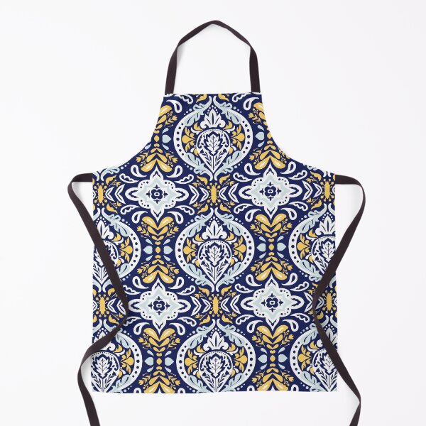 Artikelvorschau, Beatrice Damast Marineblau entworfen und verkauft von Beatitudes Design.