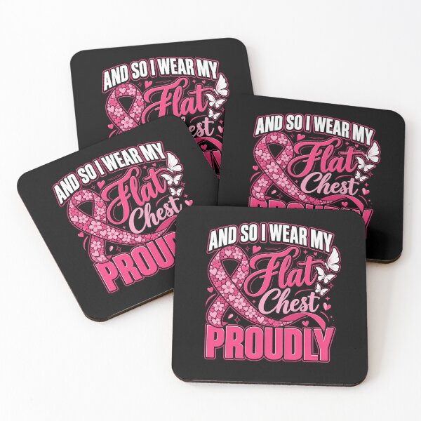 Item preview, Breast Cancer Awareness Flat Chest Proudly Design designed and sold by Trendably.