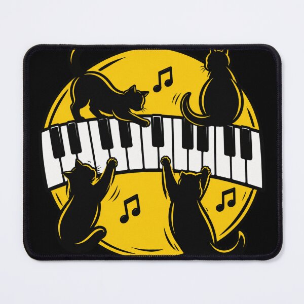 Item preview, cats with piano designed and sold by Konvero.