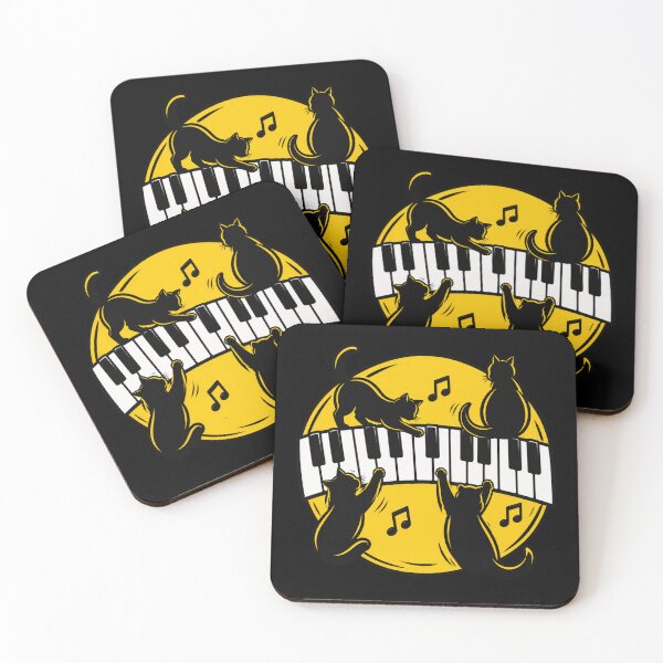 Item preview, cats with piano designed and sold by Konvero.