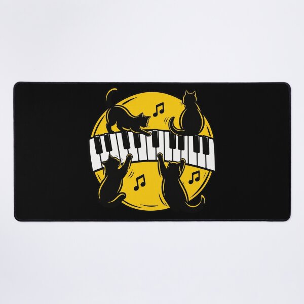 Item preview, cats with piano designed and sold by Konvero.