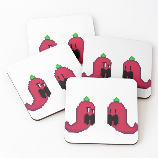 Item preview, Pixel Art Chili Peppers - Spicy Food Duo designed and sold by RetroRlx.