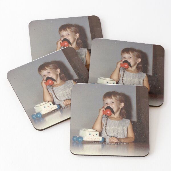 Item preview, Mustache Girl on Telephone designed and sold by rufpeg.