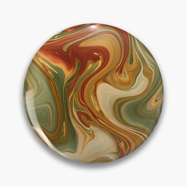 Item preview, Sage Green, Rust & Golden Ochre Liquid Marble designed and sold by AlfiB.