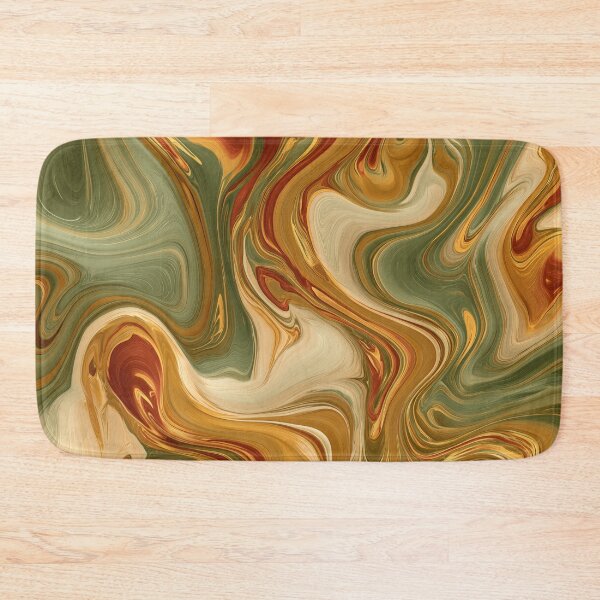 Item preview, Sage Green, Rust & Golden Ochre Liquid Marble designed and sold by AlfiB.