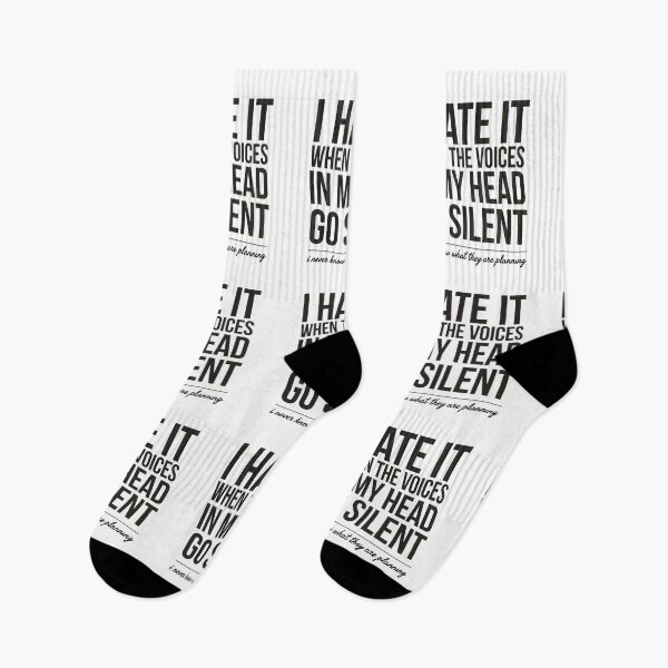 Item preview, I Hate It When The Voices In My Head Go Silent Sarcastic Design designed and sold by ByPawel.
