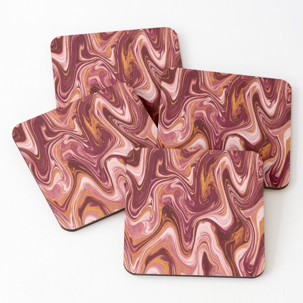 Item preview, Burgundy, Blush Pink & Caramel Psychedelic Marble designed and sold by AlfiB.