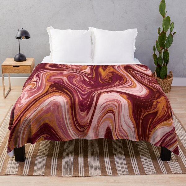Item preview, Burgundy, Blush Pink & Caramel Psychedelic Marble designed and sold by AlfiB.