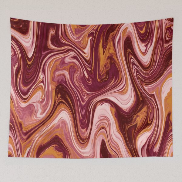 Item preview, Burgundy, Blush Pink & Caramel Psychedelic Marble designed and sold by AlfiB.