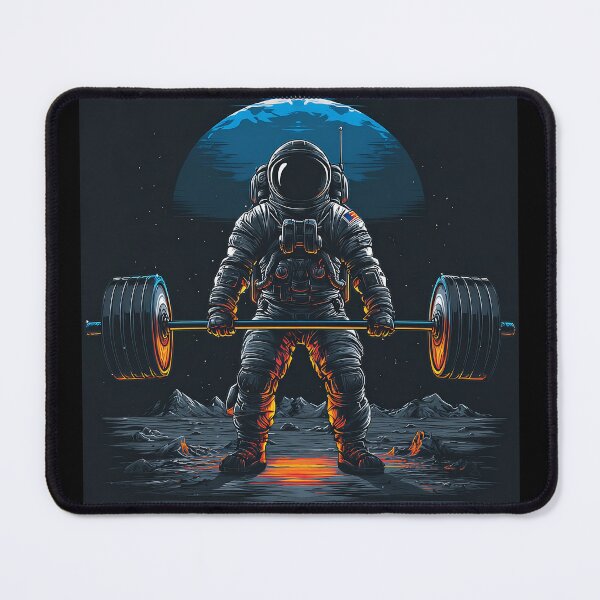 Item preview, Astronaut Weightlifting on the Moon – Space Fitness Deadlift designed and sold by D-Oles-Mercher.