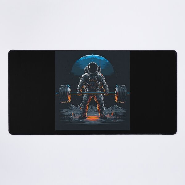 Item preview, Astronaut Weightlifting on the Moon – Space Fitness Deadlift designed and sold by D-Oles-Mercher.