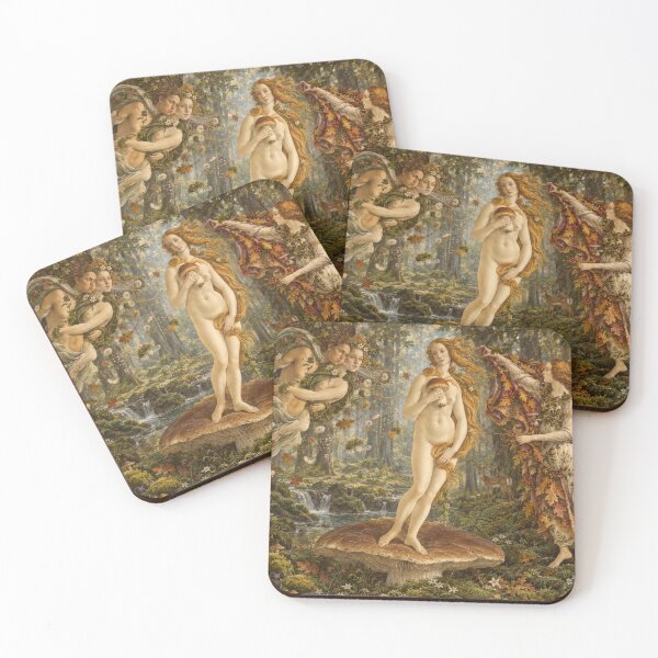 Item preview, Birth of the Mushroom Crop Top | Botticelli Forest Art designed and sold by wildlifethings.