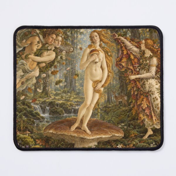Item preview, Birth of the Mushroom Crop Top | Botticelli Forest Art designed and sold by wildlifethings.