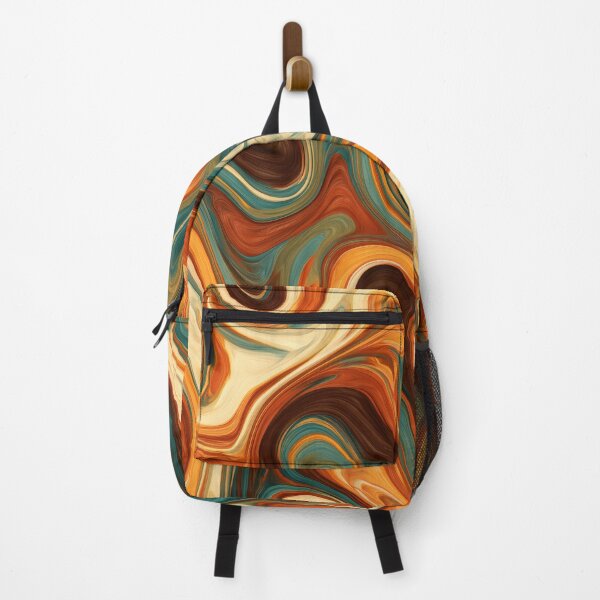 Item preview, Teal, Burnt Orange & Cream Retro Liquid Marble designed and sold by AlfiB.