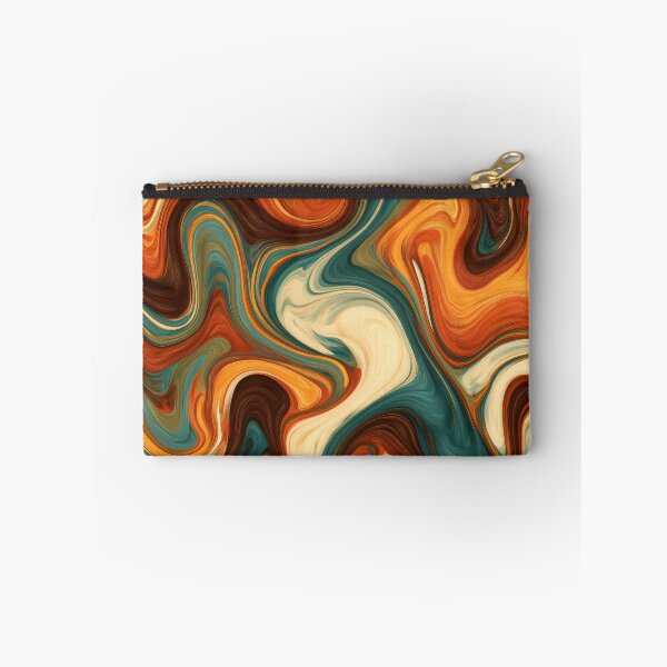 Item preview, Teal, Burnt Orange & Cream Retro Liquid Marble designed and sold by AlfiB.