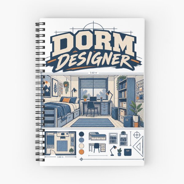Item preview, Dorm Designer Blueprint – College Dorm Room Decor designed and sold by Print-Mingle01.
