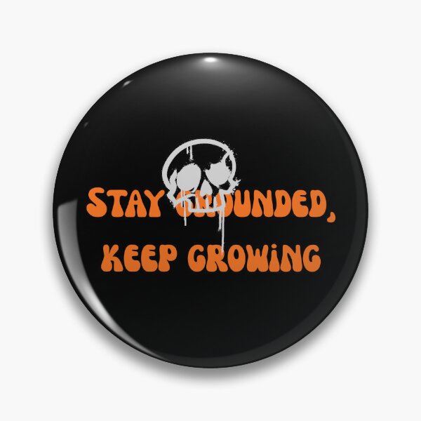 Item preview, Stay Grounded Keep Growing Retro Hippie Skull designed and sold by Pamthedesigner.