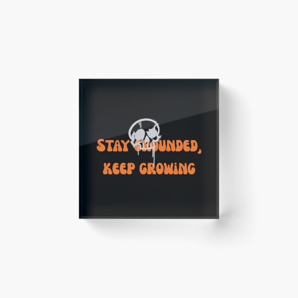Item preview, Stay Grounded Keep Growing Retro Hippie Skull designed and sold by Pamthedesigner.