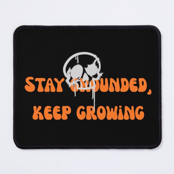 Item preview, Stay Grounded Keep Growing Retro Hippie Skull designed and sold by Pamthedesigner.