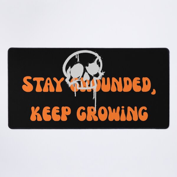 Item preview, Stay Grounded Keep Growing Retro Hippie Skull designed and sold by Pamthedesigner.