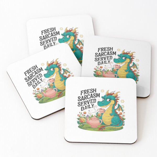 Item preview, Fresh Sarcasm Served Daily Funny Tea Dragon designed and sold by sazuii.
