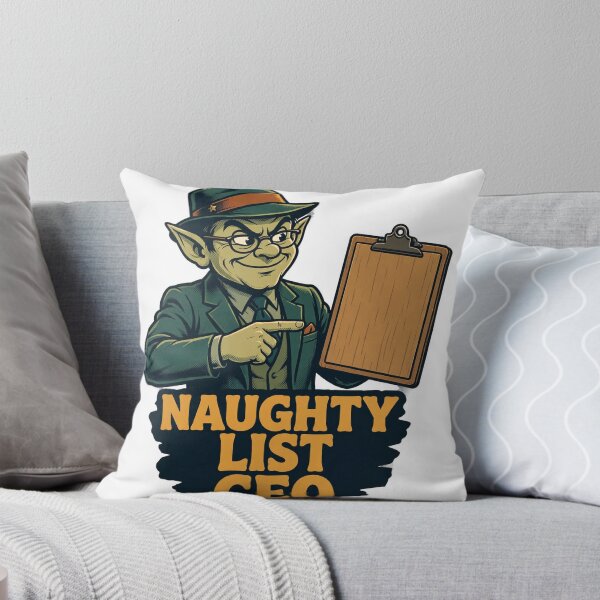 Item preview, Naughty List CEO - Funny Sarcastic Christmas Boss Shirt designed and sold by KERK Art and Design.