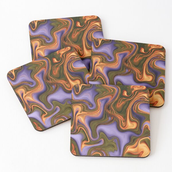 Item preview, Lavender, Olive & Burnt Orange Psychedelic Marble designed and sold by AlfiB.