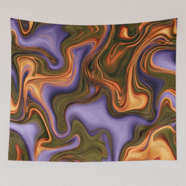 Item preview, Lavender, Olive & Burnt Orange Psychedelic Marble designed and sold by AlfiB.