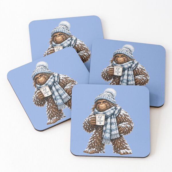 Item preview, Snowy Christmas Sasquatch – Cute Winter Bigfoot designed and sold by SimplyJamee.